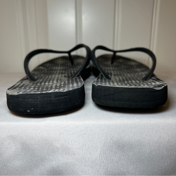 Roxy Playa Black and White Flip flops Women’s Size 8/9 - Picture 6 of 12